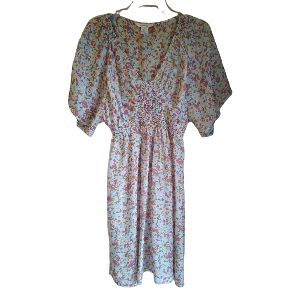 Sundance Silk V Neck Summer Midi Dress Size 12